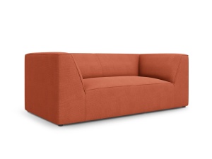 Canapea rosu corai din textil pentru 2 persoane Ruby Micadoni