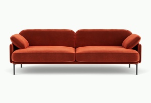 Canapea rosu sofran din textil pentru 3 persoane Regular Royal Saffron - 183 FEST
