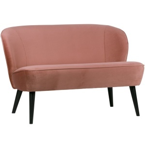 Canapea roz din catifea 110 cm Sara Woood