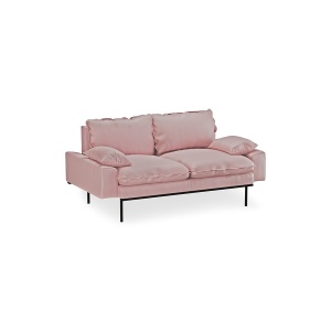 Canapea roz din textil pentru 2 persoane Retro Wise HKliving