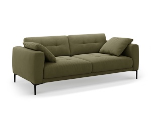 Canapea verde din catifea pentru 4 persoane Bemy Velvet Micadoni