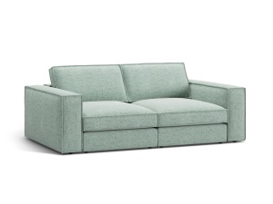 Canapea verde menta din textil pentru 3 persoane Pola Micadoni