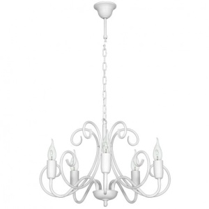 Candelabru alb din metal cu 5 becuri Vobo Quiet Object
