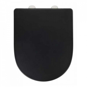 Capac pentru toaleta negru din fibre sintetice Exclusive Wenko