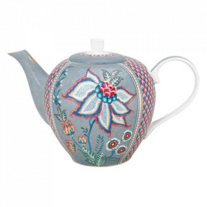 Ceainic multicolor din portelan 1,6 L Flower Festival Pip Studio