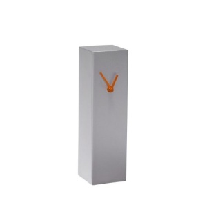 Ceas de masa dreptunghiular gri din metal 8x28 cm Hour Hubsch