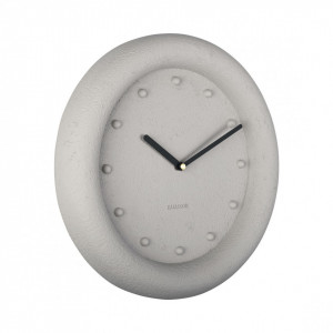 Ceas de perete rotund gri/negru din polirasina 30 cm Hayfork Present Time