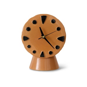 Ceas portocaliu caisa din ceramica 17x21 cm Retro Kliving