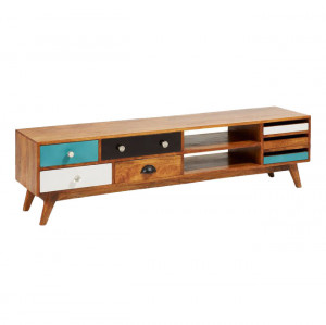 Comoda TV multicolora din lemn de mango si MDF 160 cm Conrad Kave Home