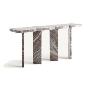 Consola crem din marmura 175 cm Legsby Vical Home