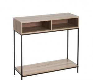 Consola maro/neagra din MDF si metal 80 cm Jakob Bitt The Home Collection