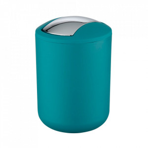 Cos de gunoi albastru petrol/argintiu din plastic 2 L Brasil Wenko