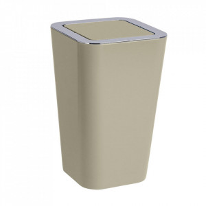 Cos de gunoi grej/argintiu din polistiren si plastic 6 L Candy Wenko