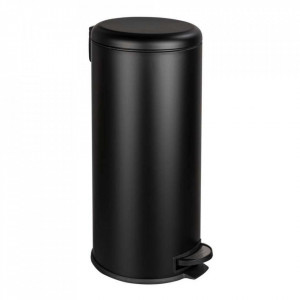 Cos de gunoi negru din metal 30 L Leman Wenko