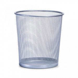 Cos de gunoi pentru birou gri din metal 26x28 cm Meso Zeller