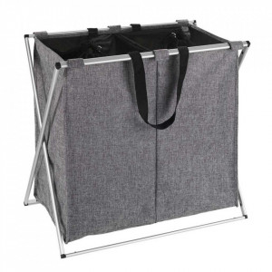 Cos de rufe gri din fibre sintetice 120 L Duo Mottled Wenko