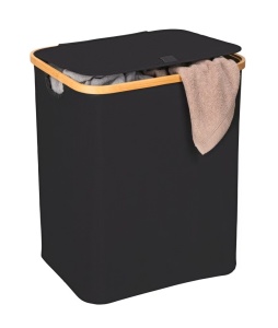 Cos de rufe negru din fibre sintetice 68 L Ecori Wenko
