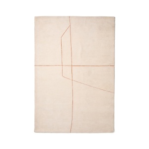 Covor crem/portocalie din fibre sintetice 160x230 cm Delide Kave Home
