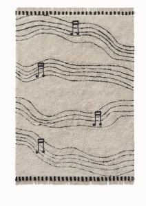Covor de joaca din bumbac crem 170x240 cm Notes Lorena Canals