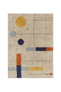 Covor din bumbac multicolor 120x160 cm Geometrical Shapes Lorena Canals
