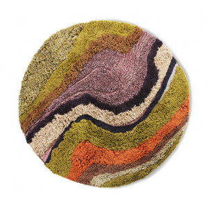 Covor multicolor din lana si bumbac 150 cm Gerard HK Living
