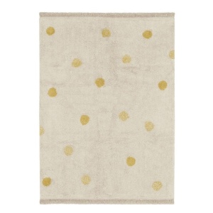 Covor pentru copii crem/galben miere din bumbac 120x160 cm Hippy Dots Lorena Canals