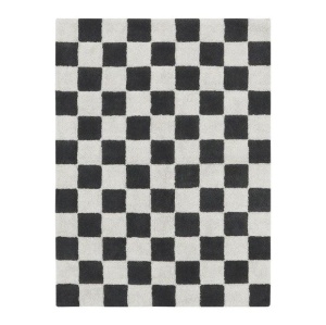 Covor pentru copii gri inchis/crem din bumbac 90x130 cm Tiles Lorena Canals