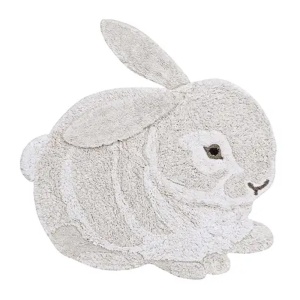 Covor pentru copii ivoriu din bumbac 130x135 cm Bunny Lorena Canals