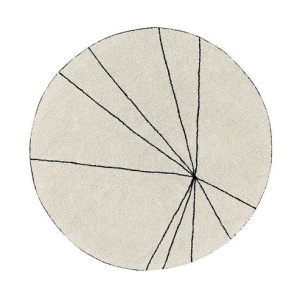 Covor pentru copii rotund bej din bumbac 160 cm Trace Beige Lorena Canals