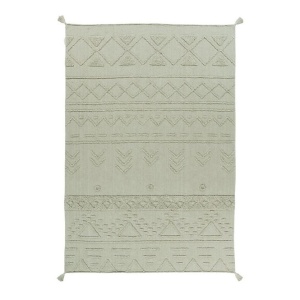 Covor pentru copii verde oliv din bumbac 170x240 cm Tribu Lorena Canals