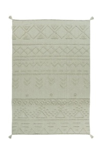 Covor pentru copii verde oliv din bumbac 200x300 cm Tribu Lorena Canals