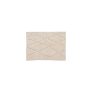 Covoras baie alb din bumbac 50x70 cm Nyana Kave Home