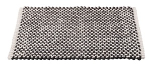 Covoras baie alb/negru din fibre 50x80 cm Covelo Wenko