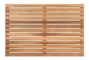 Covoras baie maro din lemn 40x60 cm Frea Wenko