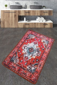 Covoras de baie multicolor din fibre sintetice 70x120 cm Authentic The Home Collection