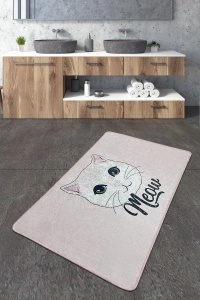Covoras de baie multicolor din fibre sintetice 70x120 cm Miya The Home Collection
