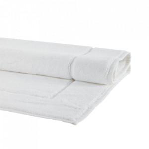 Covoras pentru baie alb din bumbac 60x100 cm London Aquanova