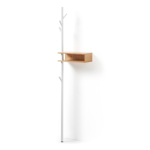 Cuier cu raft alb din metal Benny Kave Home