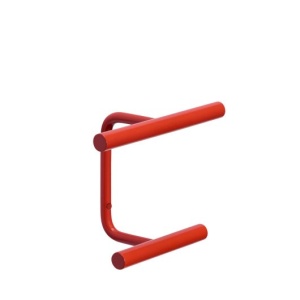 Cuier rosu din metal Flip Hubsch