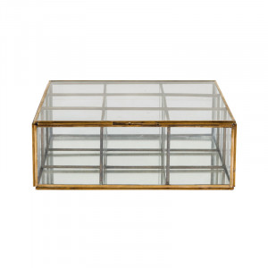 Cutie cu capac pentru bijuterii din sticla si fier Ania Large LifeStyle Home Collection