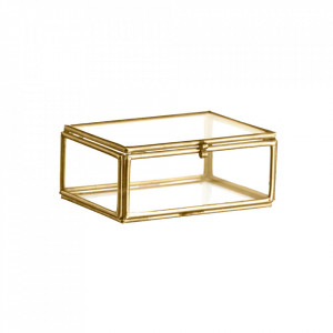 Cutie maro alama/transparenta din metal Chris Madam Stoltz