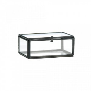 Cutie pentru bijuterii neagra din metal Mel Madam Stoltz