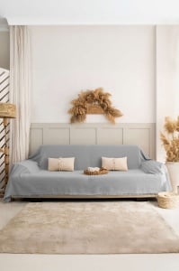Cuvertura gri deschis din bumbac 180x300 cm Rio The Home Collection