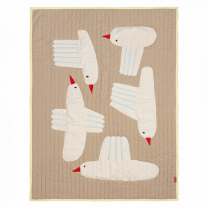 Cuvertura matlasata multicolora din bumbac 80x110 cm Bird Ferm Living