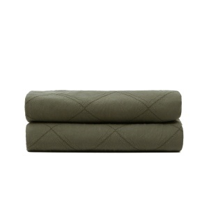 Cuvertura verde din bumbac 240x260 cm Serla Kave Home