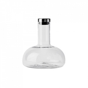 Decantor cu dop transparent/argintiu din sticla 16,5x22 cm Thea Menu