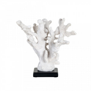 Decoratiune alba din polirasina 19 cm Coral Milan Richmond Interiors