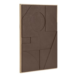 Decoratiune de perete din fibre sintetice maro 60x90 cm Isabella House Nordic