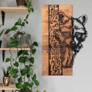 Decoratiune de perete maro/neagra din metal 37x58 cm Animal The Home Collection