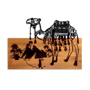 Decoratiune de perete maro/neagra din metal 40x58 cm Yok Deve The Home Collection